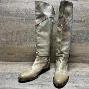 Frye Dorado Over The Knee  Tan Leather Riding Boots Women's Size 7